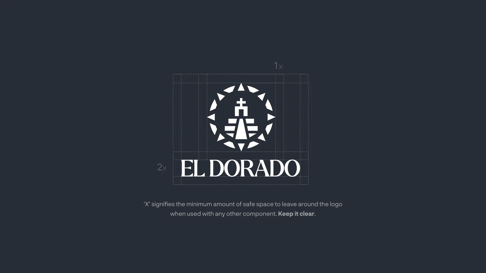 El Dorado: Vertical Logo Lockup safe Space